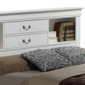 English Elm Elegant King Storage Bed With Timeless Design, Built-In Organization, And Sturdy White Finish B078S00371