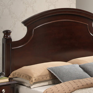 English Elm Cappuccino Traditional Full Bed Design with Durable Particle Board 58"H x 59"W x 83"D Easy Assemble B078S00431