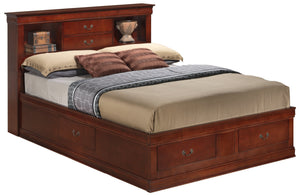 English Elm Charming Cherry Queen Storage Bed - Elegant Design With Under-Bed Storage For A Clutter-Free Bedroom B078S00275