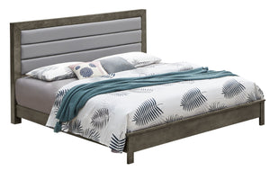 English Elm Stylish Gray Full Bed - Contemporary Design With Durable Support For Versatile Bedroom Comfort B078S00237-GIGA