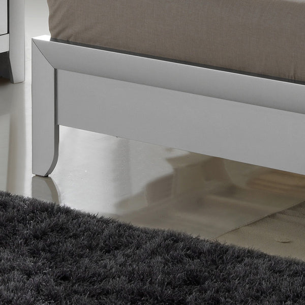 English Elm Contemporary Modern Silver Full Bed with Chic Metallic Finish, Sturdy Particleboard Frame, Sleek Design Champagne 80 L x 6 W x 3 H B078S00173