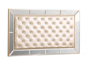 English Elm Elegant Pearl Queen bed with minimalist silhouette, durable particle board frame, easy assembly, modern charm Off White 84 L x 4 W x 10 H B078S00550
