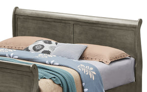 English Elm Traditional Full Storage Bed with Timeless Wood Finish, Built-In Drawers for Easy Bedding Organization and Durable Construction Gray 29 L x 80 W x 4 H B078S00293
