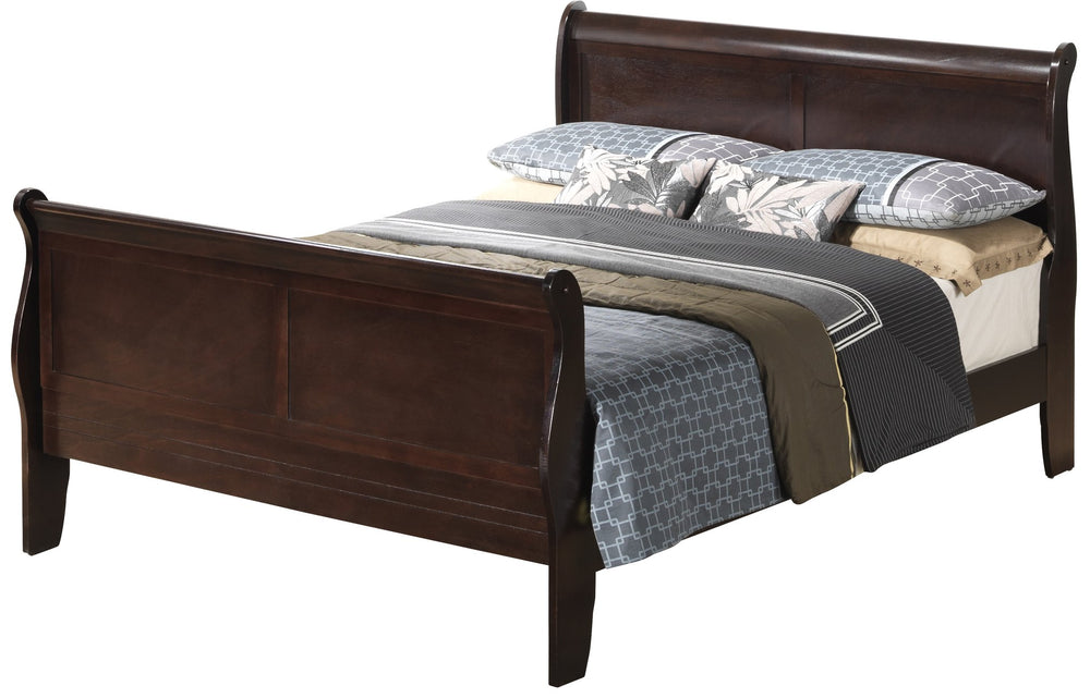 English Elm Louis Philippe G3125A-Kb King Bed - Elegant Cappuccino Panel Sleigh Design For Timeless Bedrooms B078S00315
