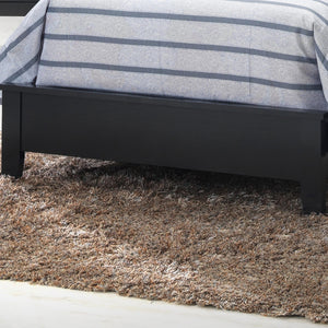 English Elm Chic Transitional Twin Bed Black MDF Frame 52"H x 43"W x 80"D, Durable, Easy Assembly, Modern Appeal B078S00155
