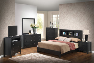 English Elm Elegant Black King Bed - Stylish Transitional Design For Modern & Classic Interiors, Easy Assembly B078S00250