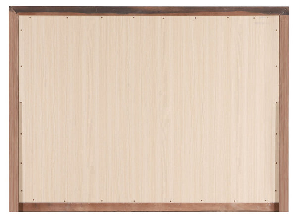 English Elm LaVita Cappuccino Wall Mirror 33x45 in — Solid Wood Veneer Frame, Low Distortion Glass, Modern Elegance B078118434