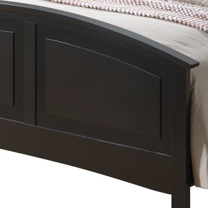 English Elm Cozy Black Queen Bed with Sturdy Particle Board Frame, 50"H x 68"W x 83"D for Stylish Comfort and Support B078S00421