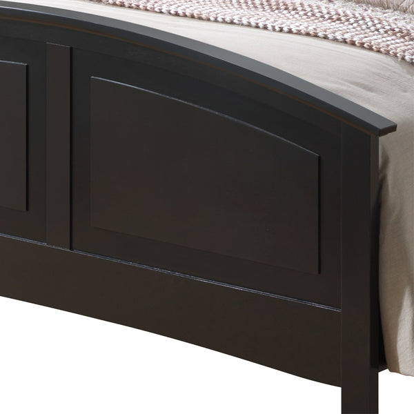 English Elm Cozy Black Queen Bed with Sturdy Particle Board Frame, 50"H x 68"W x 83"D for Stylish Comfort and Support B078S00421