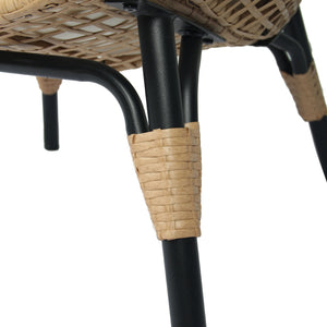 English Elm New PE Wicker Egg Chair Grid Style with Ergonomic High-Front Seat, Water-Resistant Rattan, Beige Cushion W400P241055
