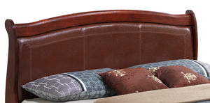 English Elm Classic Cherry Queen Bed with Rich Finish, Durable Particle Board, 48"H x 65"W x 89"D, Timeless Style B078S00279