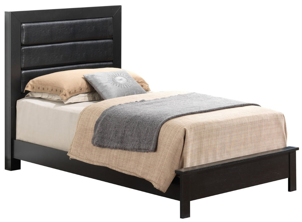 English Elm Stylish Transitional Twin Bed In Black - Modern Design For Kids' Rooms, Guest Spaces & Apartments B078S00248-GIGA