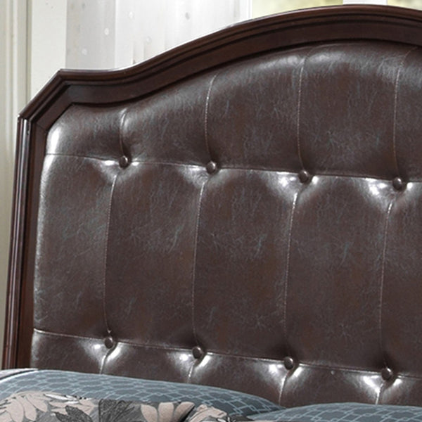 English Elm Triton Full Bed Cappuccino – Durable Particle Board, Transitional Style, 57"H x 59"W x 82"D Comfort B078S00518