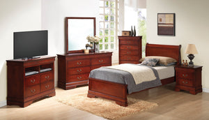 English Elm Charming Traditional Twin Bed In Rich Cherry Finish - Elegant Design For Cozy Bedrooms & Easy Assembly B078S00288
