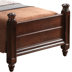 English Elm Elegant Traditional Twin Bed In Rich Cappuccino - Timeless Design, Cozy Comfort, And Space-Saving Style B078S00434