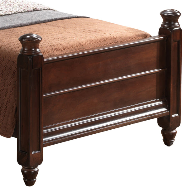 English Elm Elegant Traditional Twin Bed In Rich Cappuccino - Timeless Design, Cozy Comfort, And Space-Saving Style B078S00434