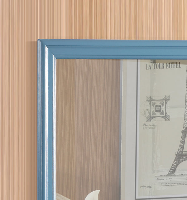 English Elm Louis Teal 38" Square Mirror by Louis Phillipe G3180-M — Teal Wood Veneer, Low-Distortion Glass, Durable Style B078118388