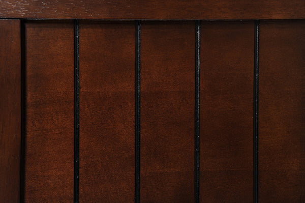 English Elm 1pc Contemporary Dining Table Plank Top Extends 64"–82" with 18" Leaf Tapered Block Feet Wood Finish Brown 68 L x 46 W x 10 H B011138068