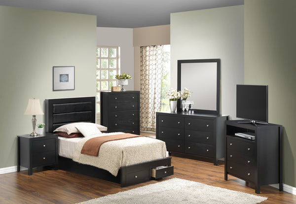 English Elm Elegant Twin Storage Bed With Under-Bed Drawers - Versatile Transitional Design For Any Room B078S00256