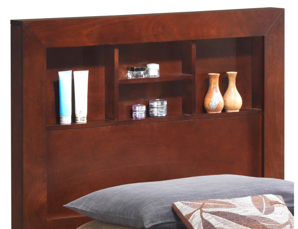 English Elm Transitional Cherry Twin Bed - Durable, Versatile Design For Cozy Bedrooms With Easy Assembly B078S00228-GIGA