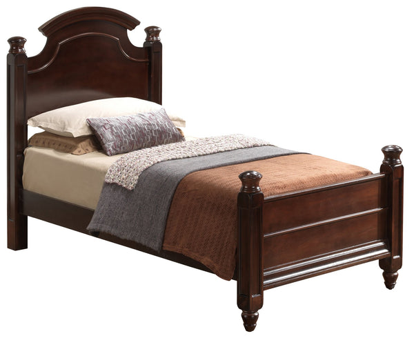English Elm Elegant Traditional Twin Bed In Rich Cappuccino - Timeless Design, Cozy Comfort, And Space-Saving Style B078S00434