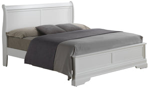 English Elm Charming White Traditional Bed - Timeless Elegance With Sturdy Design For Cozy Sleep In Any Style B078S00384