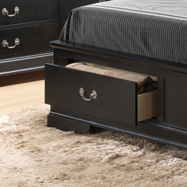 English Elm Elegant Black Queen Storage Bed - Modern Design With Smart Storage Solutions For Stylish Bedrooms B078S00350