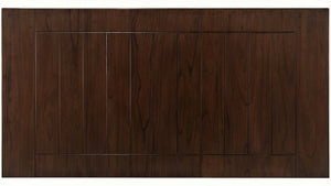 English Elm Contemporary 6pc Counter Height Dining Set with 18" Extendable Leaf, PU Upholstered Bench & 4 Chairs B011S00593