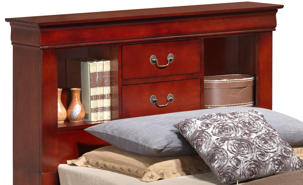 English Elm Charming Twin Storage Bed With Cherry Finish - Timeless Design And Smart Under-Bed Organization Solutions B078S00276