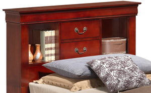 English Elm Charming Twin Storage Bed With Cherry Finish - Timeless Design And Smart Under-Bed Organization Solutions B078S00276