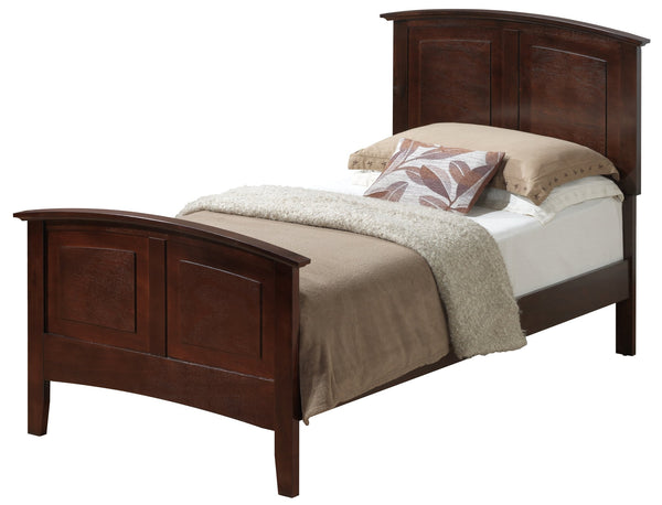 English Elm Hammond Queen Bed with Arch Top Panel, Modern Farmhouse Design, Real Wood Veneer, Foundation Needed Cappuccino 5 L x 80 W x 8 H B078S00418