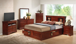 English Elm Charming Cherry Queen Storage Bed - Elegant Design With Under-Bed Storage For A Clutter-Free Bedroom B078S00275