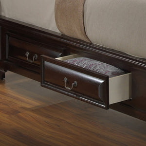 English Elm Lavita Queen Storage Bed In Cappuccino Finish - Elegant Sleigh Design With Faux Leather Headboard B078S00504