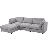 English Elm Upholstery Convertible Sectional Sofa, L Shaped Couch With Reversible Chaise