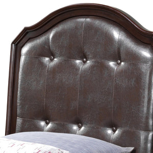 English Elm Charming Cappuccino Twin Bed Frame - Transitional Wood Design, Durable 57"H x 43"W x 82"D, Easy Assembly B078S00521