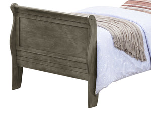 English Elm Traditional Full Storage Bed with Timeless Wood Finish, Built-In Drawers for Easy Bedding Organization and Durable Construction Gray 29 L x 47 W x 5 H B078S00295