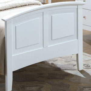 English Elm Versatile White Twin Bed with Bright Finish, 50"H x 43"W x 77"D, Easy Assembly, Stable Safety Design B078S00426