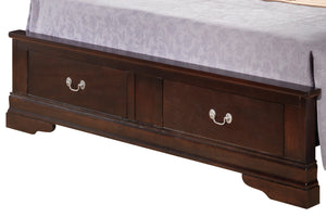 English Elm Louis Phillipe G3125D-Qsb2 Queen Storage Bed - Elegant Cappuccino Sleigh Design With Drawers B078S00328