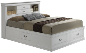 English Elm Elegant White Full Storage Bed - Timeless Design With Convenient Drawers For Organized Bedrooms! B078S00370