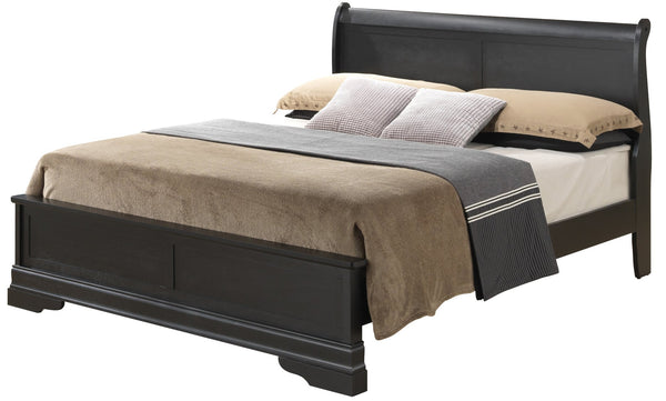 English Elm Traditional Queen Storage Bed with Elegant Finish, Timeless Design, Durable Construction, Built-In Organization Black 81 L x 6 W x 3 H B078S00353