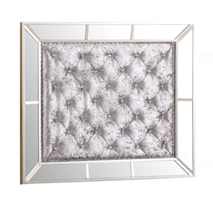 English Elm Elegant Silver Champagne Twin Bed Frame — Contemporary 64"H x 44"W x 80"D, Durable Particleboard, Easy Assembly, Refined Finish B078S00555