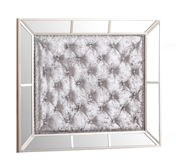 English Elm Elegant Silver Champagne Twin Bed Frame — Contemporary 64"H x 44"W x 80"D, Durable Particleboard, Easy Assembly, Refined Finish B078S00555