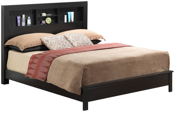 English Elm Stylish Black Bed Frame For Modern Elegance, Comfort, And Versatile Bedroom Décor - Sturdy Design! B078S00251-GIGA