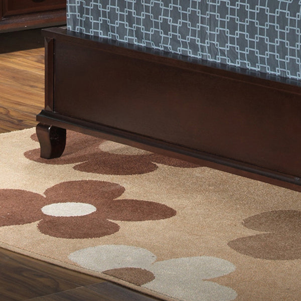 English Elm Elegant Cappuccino King Bedframe with Storage Drawers, 57"H x 81"W x 87"D, Durable Particle Board Finish B078S00519