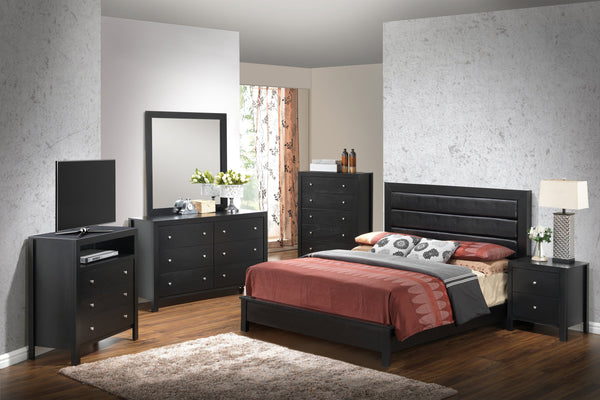 English Elm Elegant Black Queen Bed – Stylish, Durable Design For Modern & Classic Bedrooms, Easy Assembly & Care B078S00247