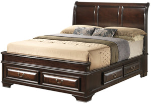 English Elm Lavita King Storage Bed In Elegant Cappuccino - Sleigh Design, No Box Spring, Durable & Stylish B078S00497