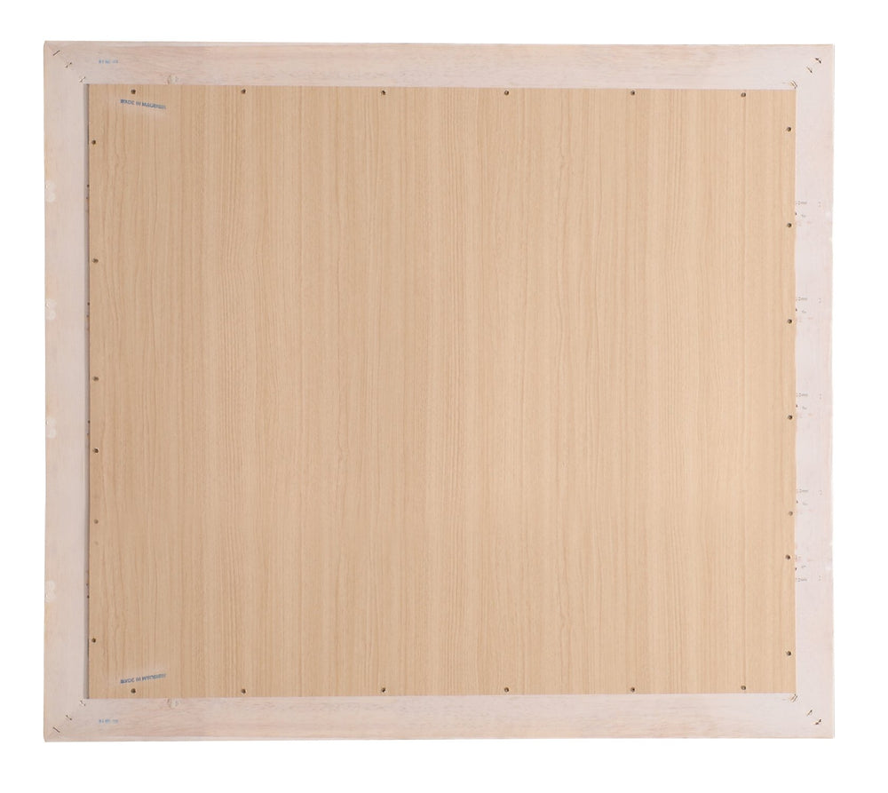 English Elm Elegant Pearl Wall Mirror Off White 33x43" Sleek Contemporary Particle Board Finish Brightens Rooms B078118427