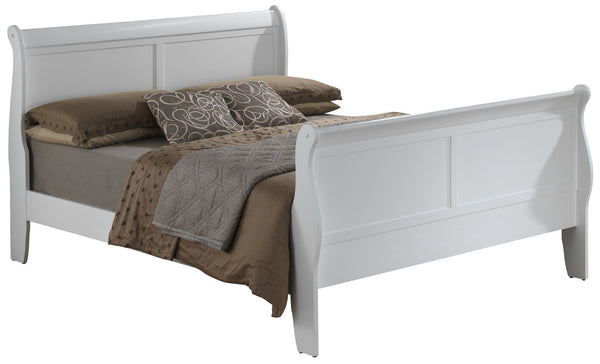 English Elm Elegant Traditional Full Bed In Bright White Finish - Timeless Charm & Sturdy Comfort For Any Bedroom B078S00366