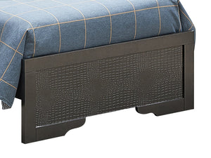 English Elm Sleek Metallic Black Twin Bed Frame with Sturdy Particle Board Construction, Transitional Style, Easy Assembly B078S00449