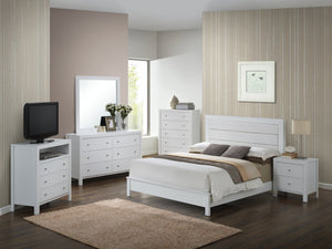 English Elm Stylish White Transitional Bedroom Bed - Chic Design With Durable Frame For Modern & Classic Décor B078S00263-GIGA